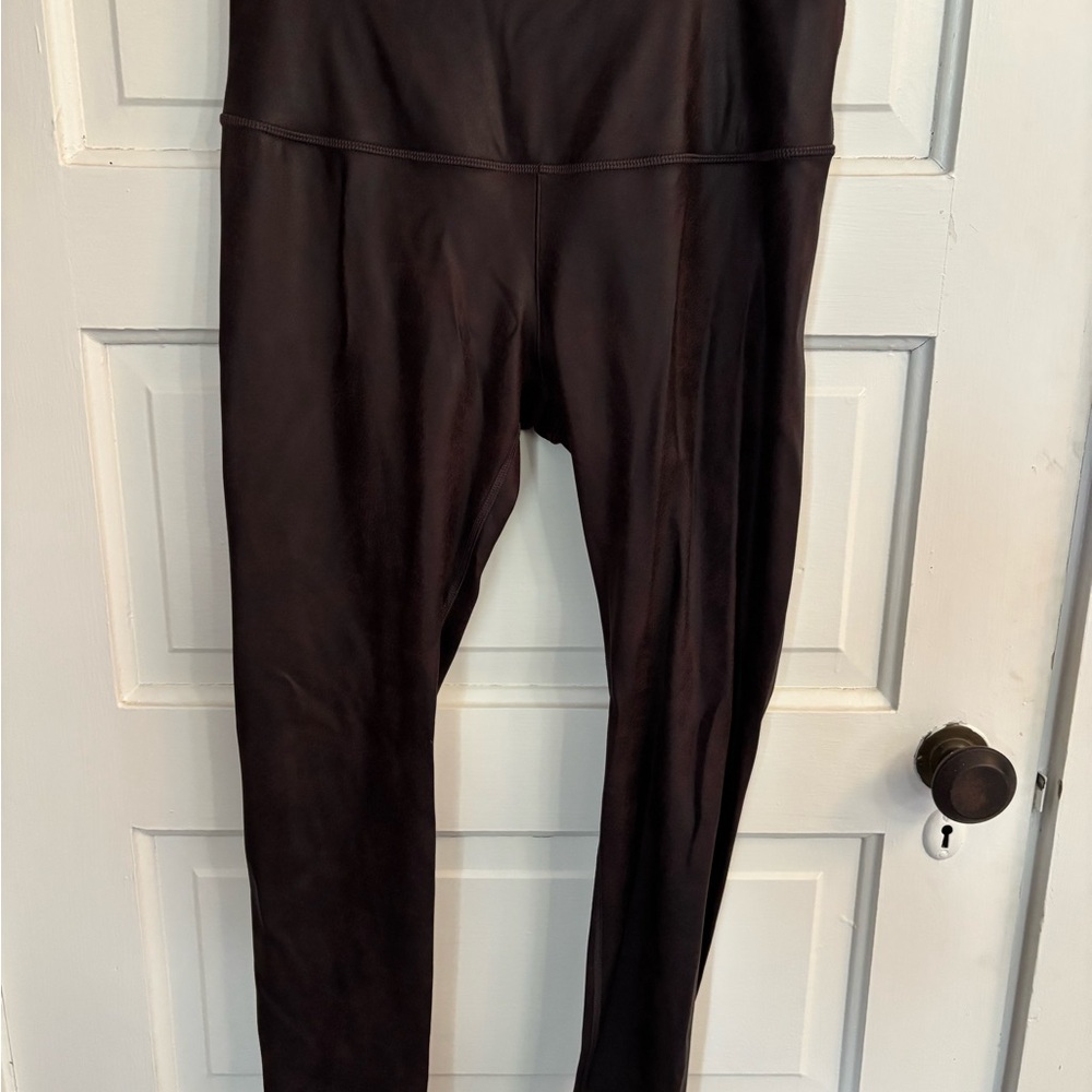 Calia brown faux leather leggings, size large. EUC